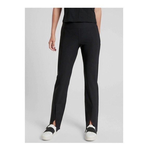 Athleta Pants - Athleta Womens Black Split Hem Interstellar Tight Work Pants 6 Office Classic